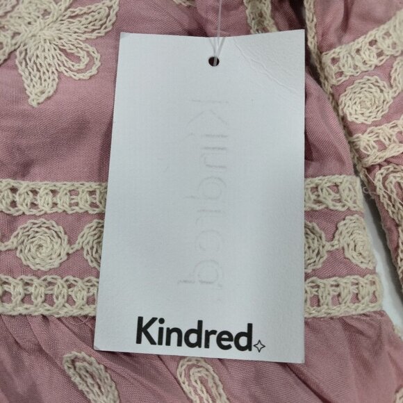 NWT Kindred Floral Embroidered Bell Sleeve Top Boho Fairy Prairie Cottag… - Picture 4 of 6